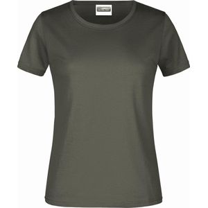 James And Nicholson Dames/dames Ronde Hals Basic T-Shirt (Donkergrijs)