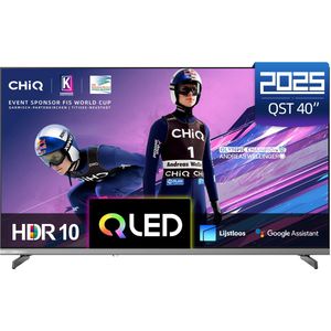 CHiQ L40QST - Smart TV 40 Inch - QLED Pro Google TV - FHD 1080P - Randloos Metal Design - Dolby Audio - 2025 Nieuw
