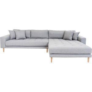 Hoekbank Milo Lounge Sofa Rechts Licht Grijs