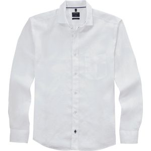 OLYMP Casual regular fit overhemd - popeline - wit - Strijkvriendelijk - Boordmaat: 39 - 40