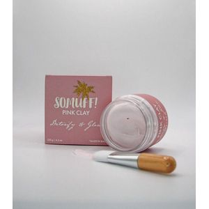 SoMuff! Pink Clay mask 120gr incl. Maskerkwastje | Ontgift de huid en verfijnt de poriën
