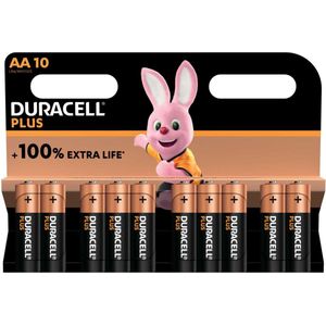 Duracell PLUS AA 100% Alkaline Batterijen 10 stuks