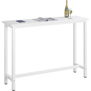 Bartafel Bistrotafel met Metalen frame Spaanplaten tafelblad 140x40x100cm,Wit