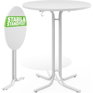 CASARIA Statafel - 80x110cm Inklapbaar Verstelbare Tafelpoten – Wit