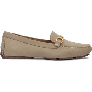 Nubuck moccasins with flexible sole