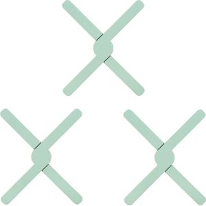 Krumble Pannenonderzetter - Opvouwbare Siliconen pannenonderzetter - Pan onderzetter - Pannenrooster - Opvouwbaar - Set van 3 - Groen