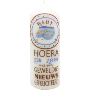 Geboortekaars Cadeaugeschenk Jongen Felicitatie Kaars Hoera een Zoon