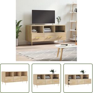 The Living Store TV-meubel Sonoma Eiken - 102 x 36 x 50 cm - Stevig en praktisch design