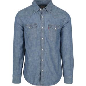 Levi's - Barstow Western Overhemd Mid Blauw - Heren - Maat L - Regular-fit