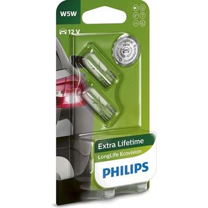 Philips W5W LongLife EcoVision 12V5 W2,1x9,5d B2