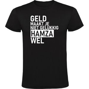 Geld maakt je niet gelukkig Hamza wel Heren T-shirt - geluk- gelukkig - humor - grappig