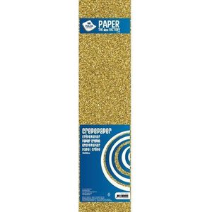 Crepe alu papier plat glitter goud 150 x 50 cm - Knutselen met papier - Knutselspullen