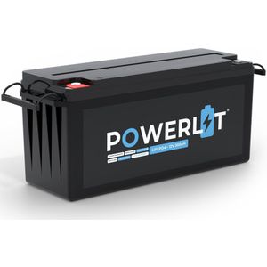 Powerlit LiFePO4 Accu 200Ah 12V - LFP Lithium Accu met Lader & Bluetooth - Voor Camper & Boot