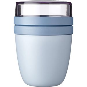 Mepal Lunchpot Mini – 300 ml + 120 ml – Yoghurt en Muesli Beker To Go – Ellipse – Nordic Blue