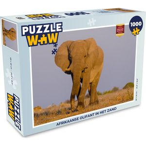 Puzzel Afrikaanse olifant in het zand - Legpuzzel - Puzzel 1000 stukjes volwassenen