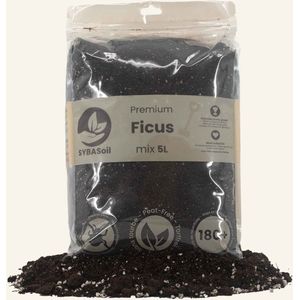 SYBASoil Ficus mix 5L - Turfvrije Potgrond Mix - 6 Maanden Voeding