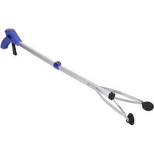 Opvouwbare Reacher Grabber Tool - Garbage Picker voor Afval Ophalen - Blauw Handvat .