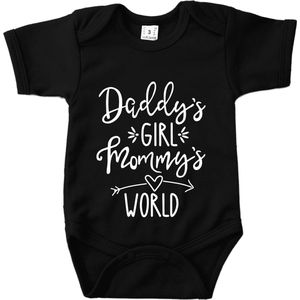 Daddy's girl and mommy's world - Maat 80 - Romper zwart