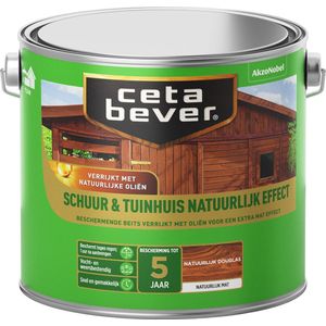 CetaBever Schuur & Tuinhuis Beits - Natuurlijk Effect - Douglas - 2,5 liter