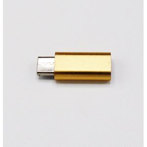 8 Pin Lightning Female naar Type C Male USB Adapter - Goud