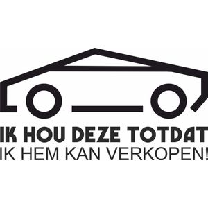Ik hou deze totdat ik hem kan verkopen Sticker 125x70mm - Geschikt voor Tesla Model S 3 X Y