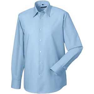Russell Collectie Heren Lange Mouw Easy Care op maat gemaakt Oxford Shirt (Oxford Blauw)