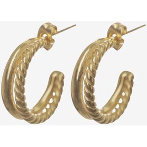 Essenza Mixed Twisted Earrings Gold