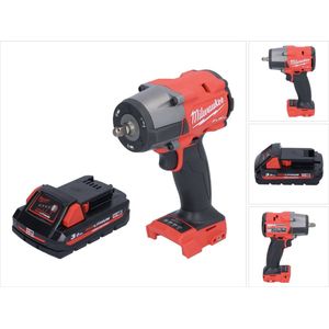 Milwaukee M18 FMTIW2F38-301 Accu-slagmoersleutel 18 V 745 Nm 3/8"" borstelloos + 1x oplaadbare accu 3.0 Ah - zonder oplader