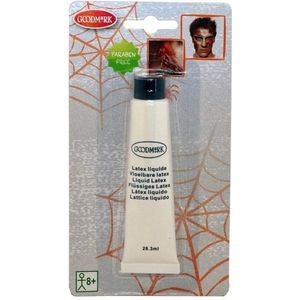 Halloween Vloeibare latex schmink/make-up tube 28 ml - Halloween make-up nephuid/wonden maken