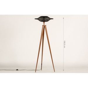 Lumidora Vloerlamp 31213 - BAMBOO - E27 - Zwart - Bruin - Metaal - ⌀ 52 cm