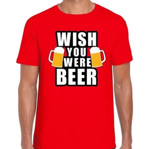 Oktoberfest Wish you were BEER drank fun t-shirt rood voor heren - bier drink shirt kleding / outfit XL