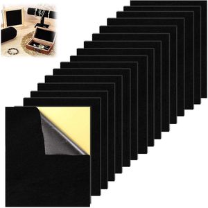 20 Stuks Zwart Vilt 0.5mm Dik Zelfklevend Canvas Vilt A4 Formaat (21cm x 30cm) voor Ambachten