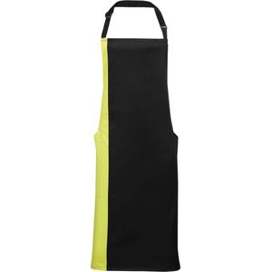 Schort/Tuniek/Werkblouse Unisex One Size Premier Black / Lime 65% Polyester, 35% Katoen