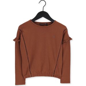 Nono N208-5409 Truien & Vesten Meisjes - Sweater - Hoodie - Vest- Cognac - Maat 122/128