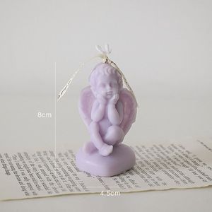 Kaars - Baby Engel Kaars - Paars - Aromatherapie Kaars - Figuurkaars - Sham's Art