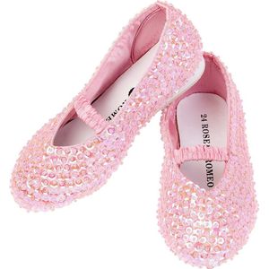 Prinsessen Schoenen Lily, roze pailletten bij prinsessenjurk of k3 jurk - mt 24