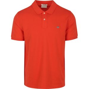 Gant - Shield Piqué Poloshirt Rood - Regular-fit - Heren Poloshirt Maat L