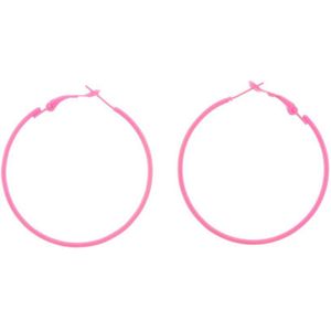 Behave Oorbellen - oorringen - neon - roze - dames - 4.5 cm