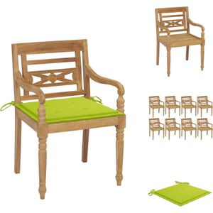 vidaXL Batavia Houten Stoelen - 55x51.5x84 cm - Duurzaam Teakhout - Tuinstoel