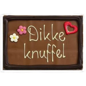 Dikke knuffel - Chocolade Tablet in doosje - In cadeauverpakking