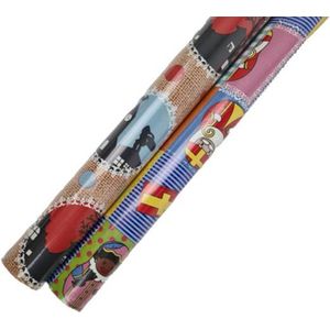 Sinterklaas Inpakpapier - Multicolor / Assorti - Cadeaupapier - Papier - 200 x 70 cm - Set van 2