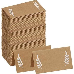 Joya Party® Naamkaartjes voor Tafelschikking van 25 stuks voor een Bruiloft of Feest | Tafelkaartjes Bruin | Tafel Plaatskaartjes | Eco