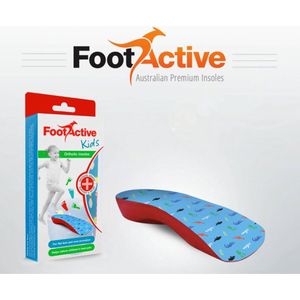 FootActive Kids Inlegzolen - Dé Hielspoor Zooltjes - Voor Kinderen - Steunzolen - Verhelp Voetgerelateerde Klachten - XS 29 - 31