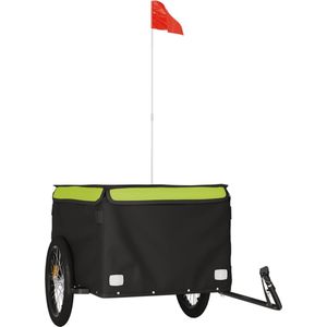 vidaXL-Fietstrailer-45-kg-ijzer-zwart-en-groen