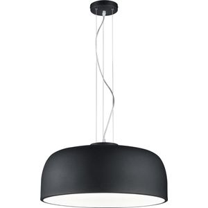 LED Hanglamp - Torna Barnon - E27 Fitting - 4-lichts - Rond - Mat Zwart Aluminium