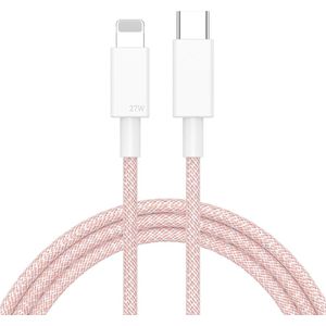 Oplader voor iPhone en iPad - datakabel adapter kabel - USB-C naar 8-pin (lightning) - 1 meter - Roze - Provium