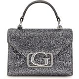 GUESS Avondtas Schoudertas Zalina Mini Top Handle Flap Pewter Zilverkleurig