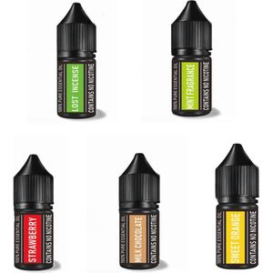 Molec Chef 5 Pack Aroma Olie Flavour Blaster Gun - Perfecte Cocktail Beleving - Cocktailaccessoires - Aardbei, Melk Chocolade, Mint, Rozemarijn en Sinaasappel - GRATIS Extra Aroma (Wood) - Set van 5