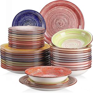 Vintage 36-delige servies set voor 12 personen in shabby chic design