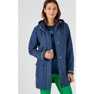 Damart - Lichte, waterafstotende parka in gevoerde stof - Dames - Blauw - XXL